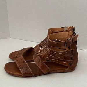 Bed Stu Artemis in tan rustic Leather Gladiator Sandals 8